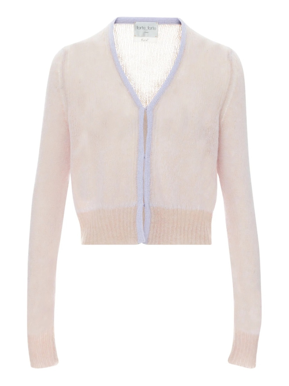 Forte Forte Short Cropped Mohair Blend Cardigan Powder Pink